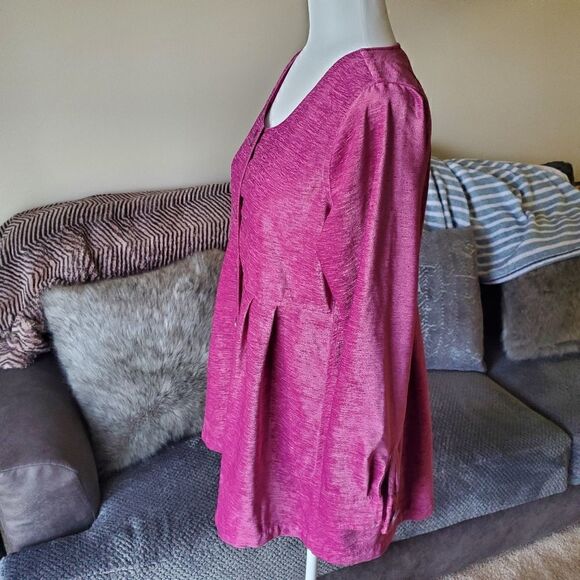 Soft Surroundings Fiona Fuschia Chenille shirt - Picture 8 of 11